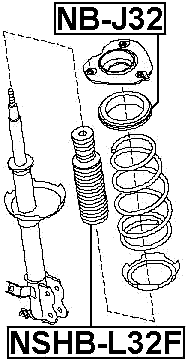 NSHB-L32F - BOOT WITH JOUNCE BUMPER FRONT SHOCK ABSORBER