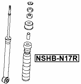 NSHB-N17R - REAR SHOCK ABSORBER BOOT