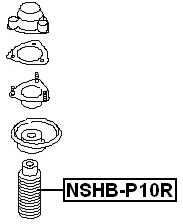 NSHB-P10R - REAR SHOCK ABSORBER BOOT