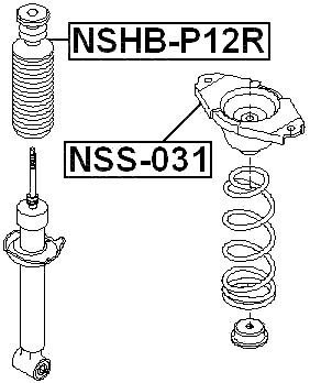 NSHB-P12R - REAR SHOCK ABSORBER BOOT