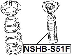 NSHB-S51F - BOOT WITH JOUNCE BUMPER FRONT SHOCK ABSORBER