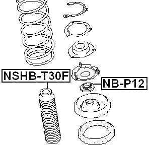 NSHB-T30F - FRONT SHOCK ABSORBER BOOT