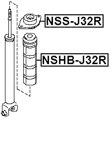 NSS-J32R - REAR SHOCK ABSORBER MOUNTING