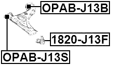 OPAB-J13S - FRONT BUSHING, FRONT LOWER CONTROL ARM