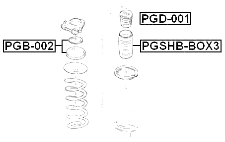 PGB-002 - FRONT SHOCK ABSORBER BEARING KIT