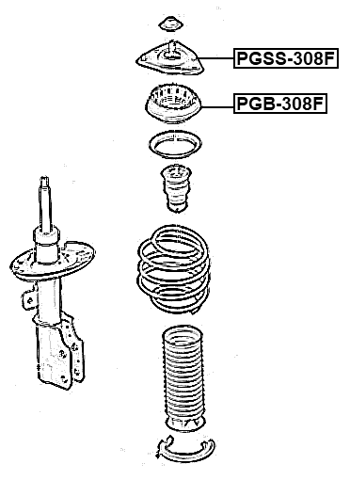 PGB-308F - FRONT SHOCK ABSORBER BEARING