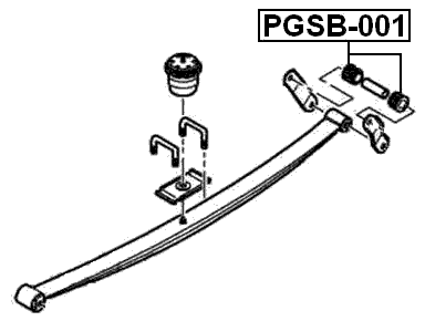 PGSB-001 - REAR LEAF SPRING BUSHING REAR