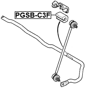 PGSB-C3F - FRONT STABILIZER BAR BUSH
