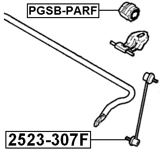 PGSB-PARF - FRONT STABILIZER BAR BUSH D25