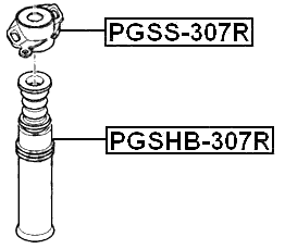 PGSHB-307R - REAR SHOCK ABSORBER BOOT
