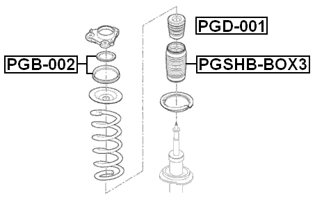 PGSHB-BOX3 - FRONT SHOCK ABSORBER BOOT
