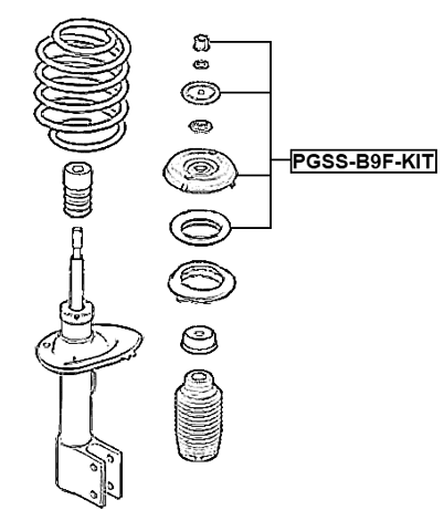 PGSS-B9F-KIT - FRONT SHOCK ABSORBER MOUNTING, REPAIR KIT