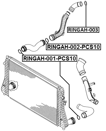RINGAH-001-PCS10 - AIR INTAKE HOSE SEAL PCS10