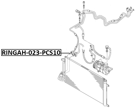 RINGAH-023-PCS10 - SEAL O-RING A/C LINE PCS 10