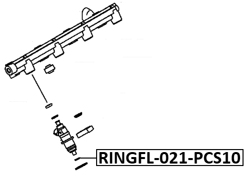 RINGFL-021-PCS10 - O-RING FUEL INJECTOR PCS 10