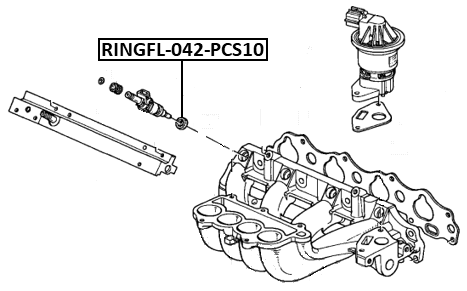 RINGFL-042-PCS10 - O-RING FUEL INJECTOR PCS 10