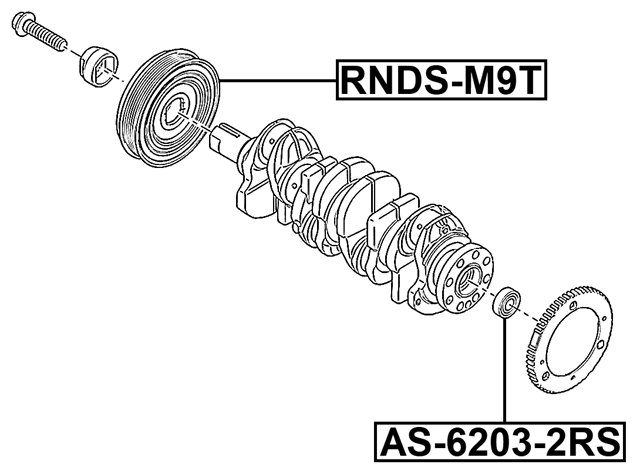 RNDS-M9T - CRANKSHAFT PULLEY M9T