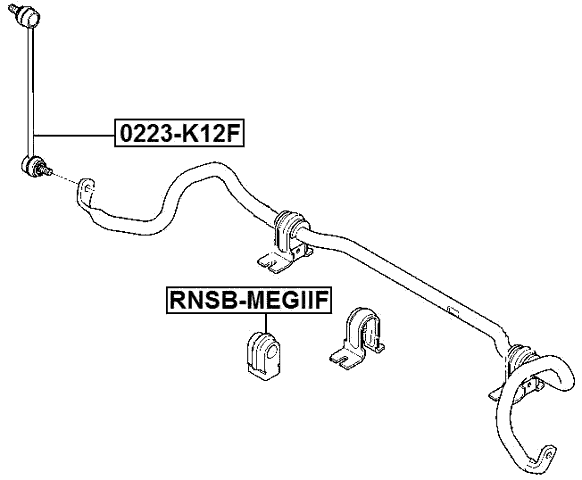 RNSB-MEGIIF - FRONT STABILIZER BAR BUSH D18.5