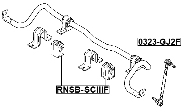 RNSB-SCIIIF - FRONT STABILIZER BAR BUSH D22