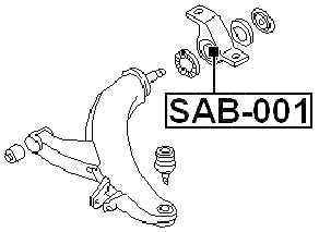 SAB-001 - REAR BUSHING, FRONT CONTROL ARM (HYDRO)
