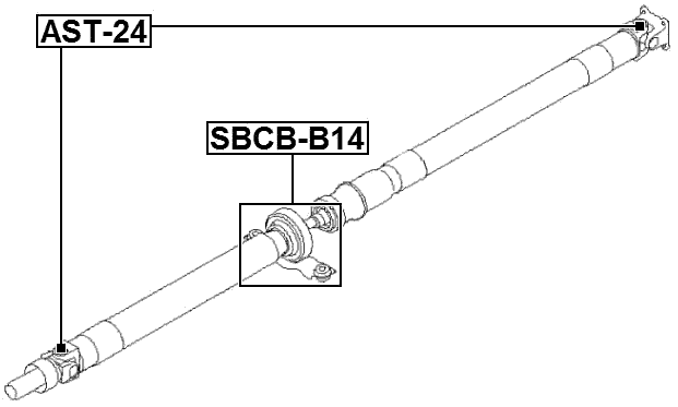 SBCB-B14 - DRIVE SHAFT BEARING (REPAIR KIT)