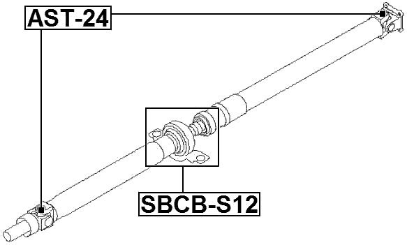 SBCB-S12 - DRIVE SHAFT BEARING (REPAIR KIT)