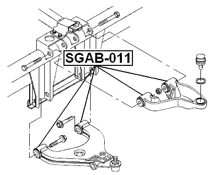 SGAB-011 - BUSHING, FRONT UPPER CONTROL ARM