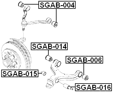SGAB-016 - BUSHING, FRONT LOWER CONTROL ARM