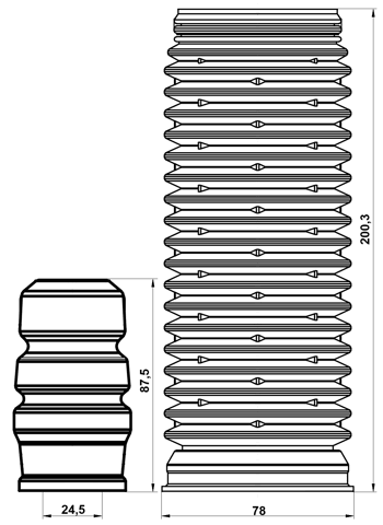 SKSHB-OCTIIF-KIT - BOOT WITH JOUNCE BUMPER FRONT SHOCK ABSORBER KIT