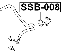 SSB-008 - REAR STABILIZER BAR BUSH D13