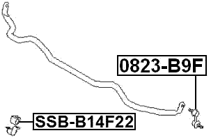 SSB-B14F22 - FRONT STABILIZER BAR BUSH D22