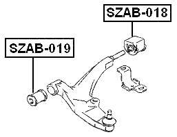 SZAB-019 - FRONT BUSHING, FRONT CONTROL ARM