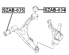 SZAB-034 - REAR BUSHING, FRONT CONTROL ARM