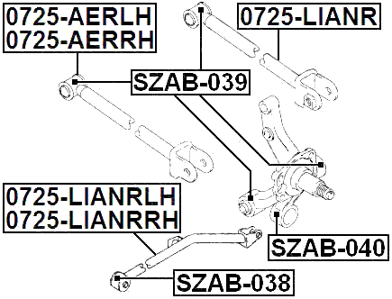SZAB-038 - REAR TRAILING ROD BUSHING