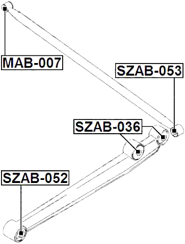 SZAB-052 - FRONT BUSHING, LOWER CONTROL ARM