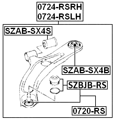 SZBJB-RS - FRONT ARM BALL JOINT BOOT 27.9X26.9X15.4