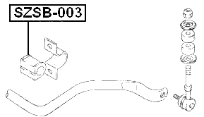 SZSB-003 - FRONT STABILIZER BAR BUSH D21