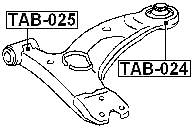 TAB-025 - FRONT BUSHING, FRONT CONTROL ARM