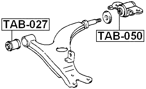 TAB-027 - FRONT BUSHING, FRONT CONTROL ARM