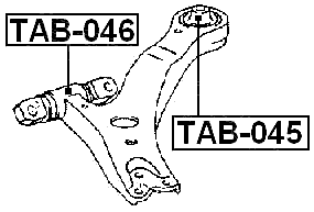 TAB-046 - FRONT BUSHING, FRONT CONTROL ARM