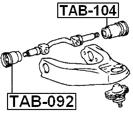 TAB-092 - BUSHING, FRONT UPPER CONTROL ARM