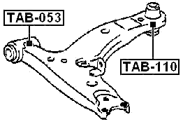 TAB-110 - REAR BUSHING, FRONT CONTROL ARM