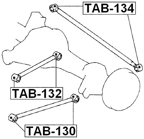 TAB-134 - BUSHING, REAR TRANSVERSE ARM