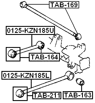 TAB-164 - BUSHING, REAR TRAILING ARM