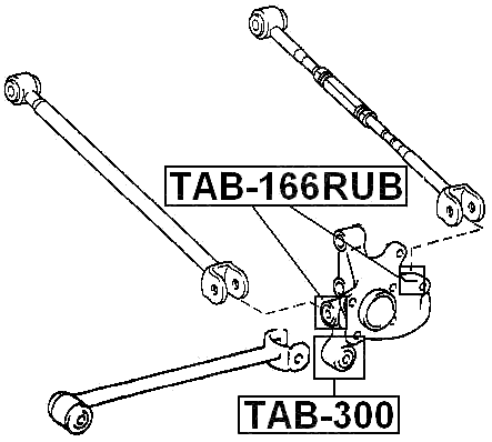 TAB-166RUB - REAR KNUCKLE BUSHING