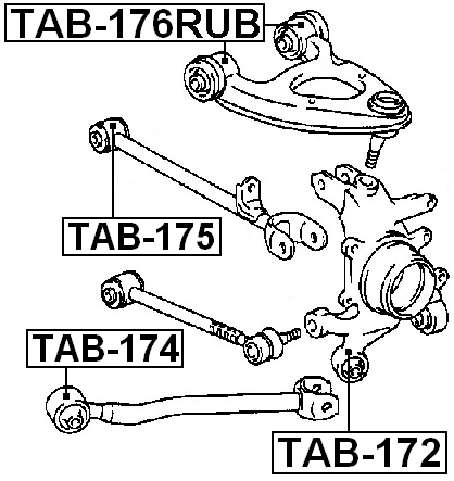 TAB-176RUB - BUSHING, REAR UPPER CONTROL ARM