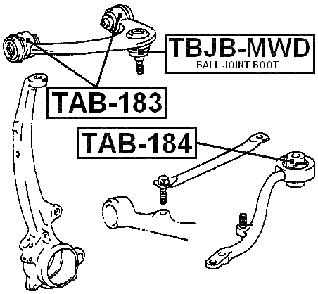 TAB-184 - BUSHING, FRONT LOWER CONTROL ARM