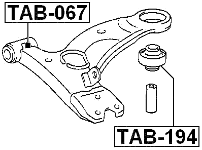 TAB-194 - REAR BUSHING, FRONT CONTROL ARM