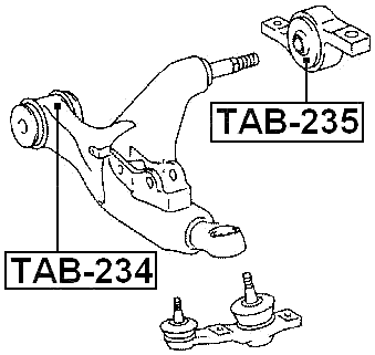 TAB-234 - FRONT ARM BUSHING KIT