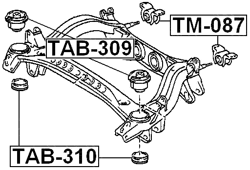 TAB-309 - REAR CROSSMEMBER BUSHING